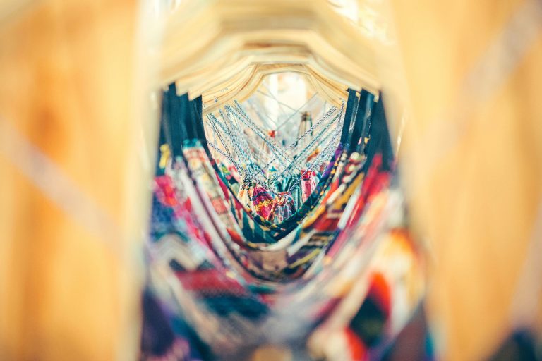 Fast fashion dresses on a rack